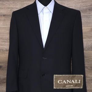 Canali Wool Blue Water Resistant Blazer Sport Coat